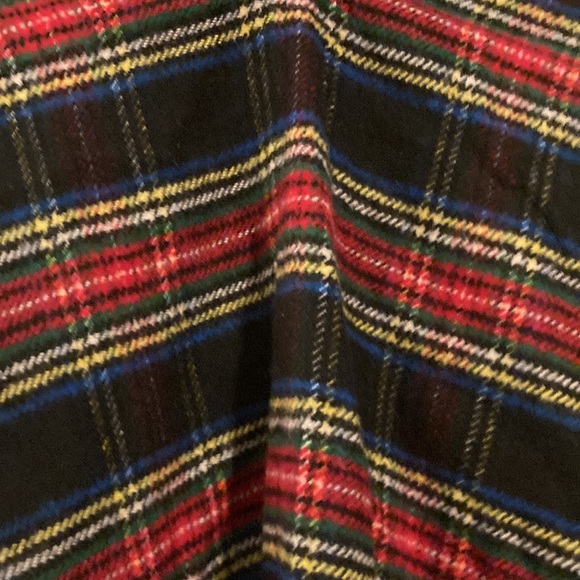 Talbots black and red plaid wrap - Picture 5 of 9